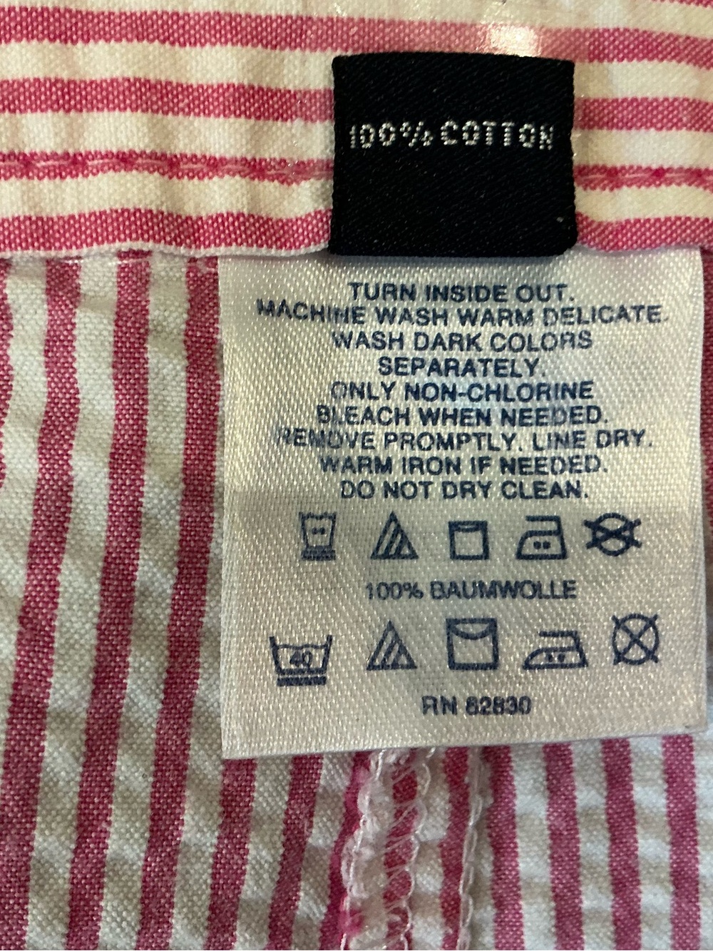 Lands' End Pink Seersucker A-Line Skirt - Picture 7 of 7